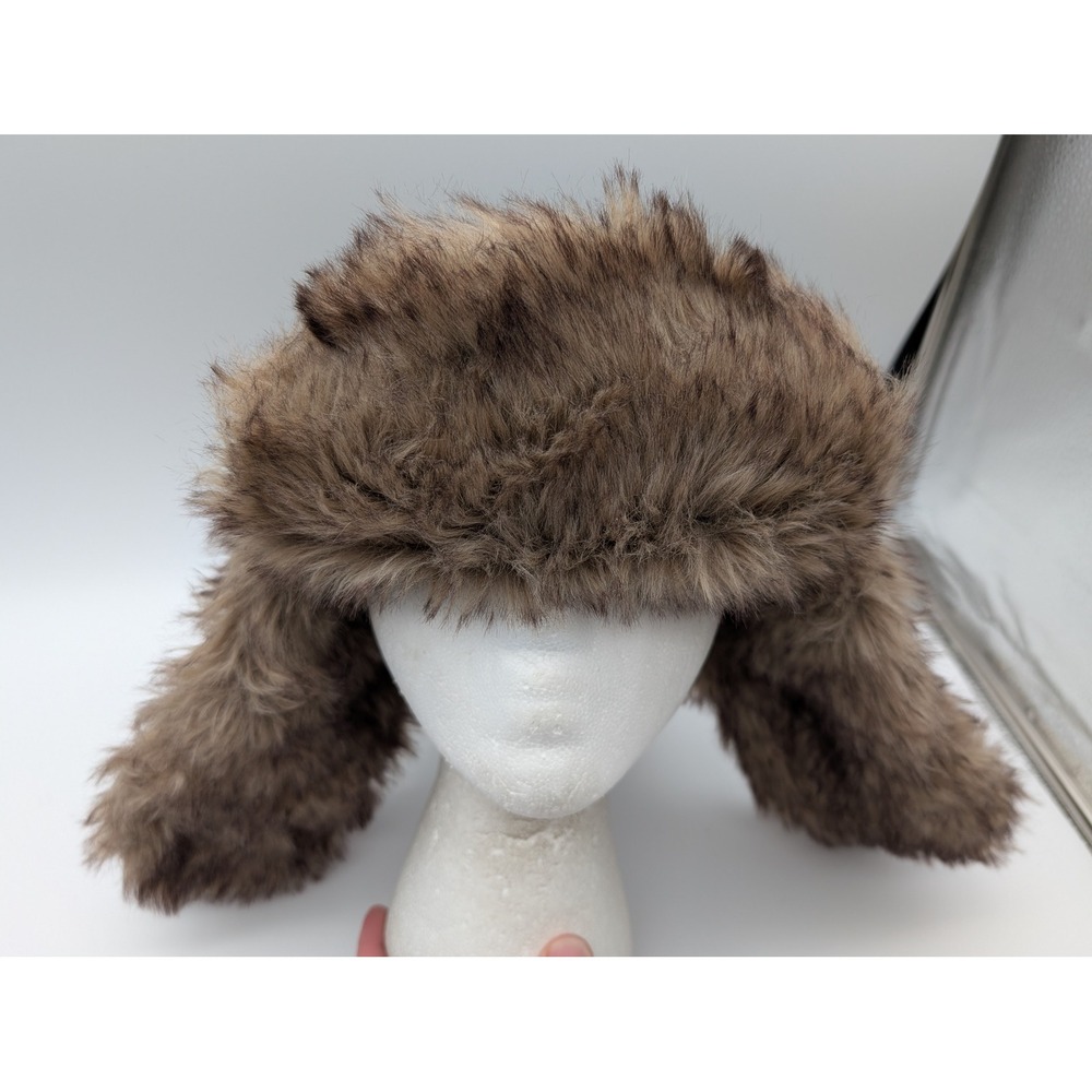 Mad Bomber Trapper Hat XL Green Nylon Faux Fur Ear Flap Winter Aviator Cap